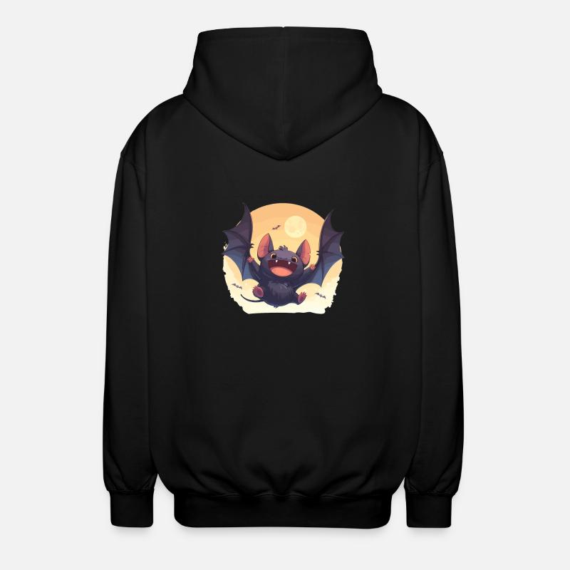 Bat Bats Bat - Unisex Hooded Jacket - black