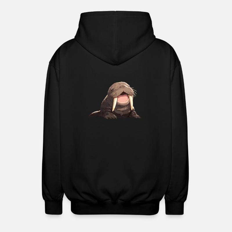 Morse Walrosse Walross - Veste à capuche unisexe - noir