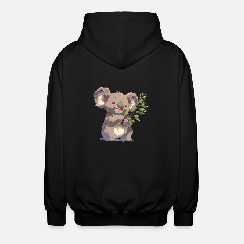 Koalas Koala - Unisex Kapuzenjacke - Schwarz