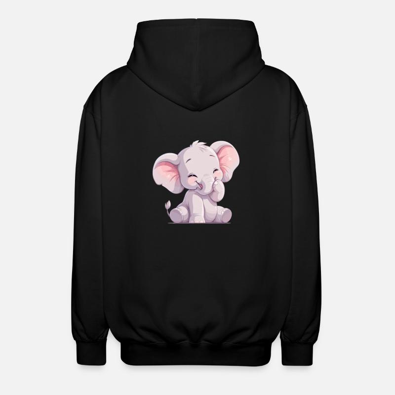 Elephant Elefanten Elefant - Veste à capuche unisexe - noir