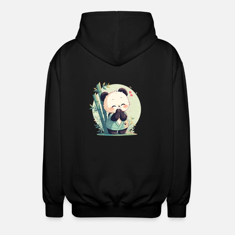 Pandas Panda - Unisex Hooded Jacket - black