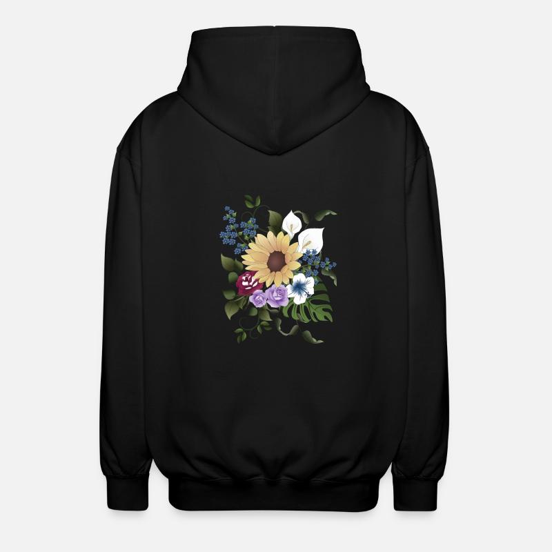 Arrangement de fleurs - Veste à capuche unisexe - noir