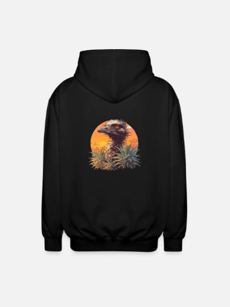 Emus Emu - Unisex Hooded Jacket - black