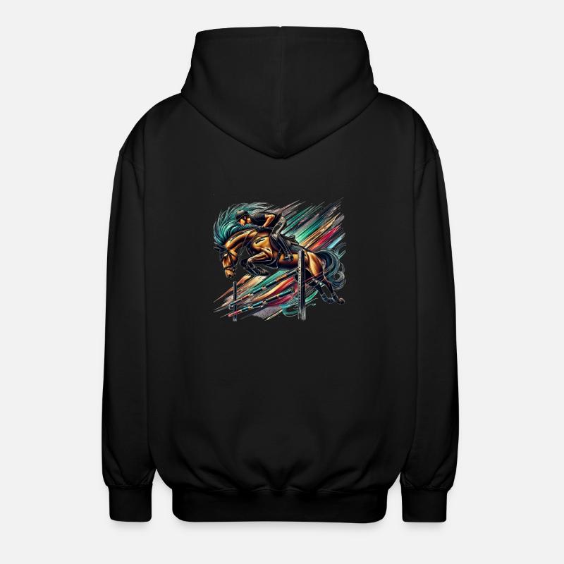 Springreiter - Unisex Kapuzenjacke - Schwarz