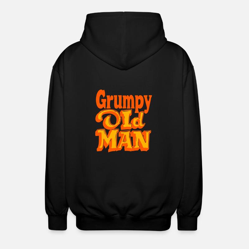 GRUMPY OLDMAN - Unisex Hooded Jacket - black