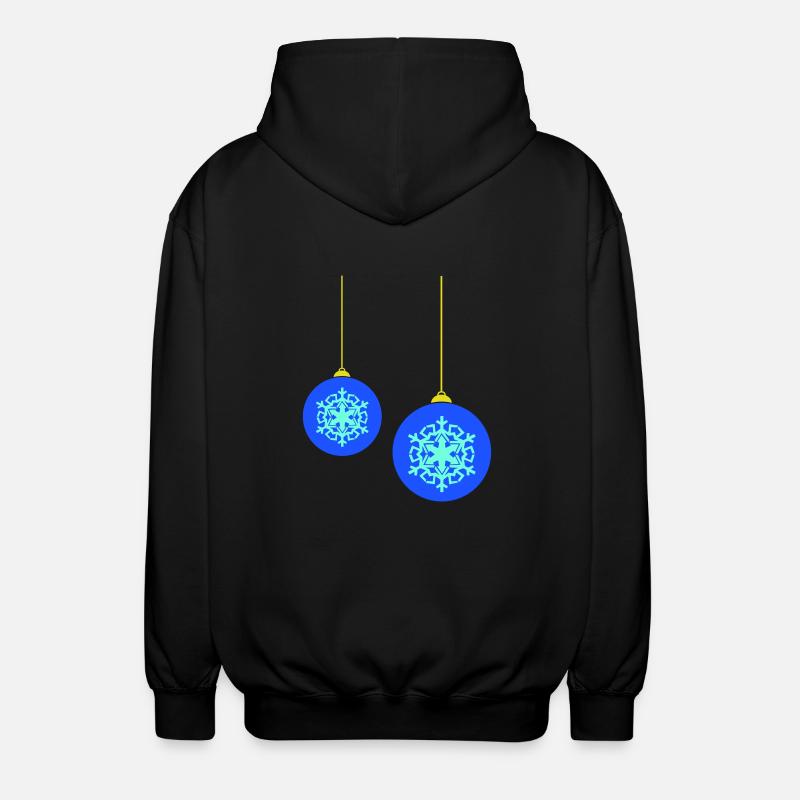Boules de Noël - Veste à capuche unisexe - noir