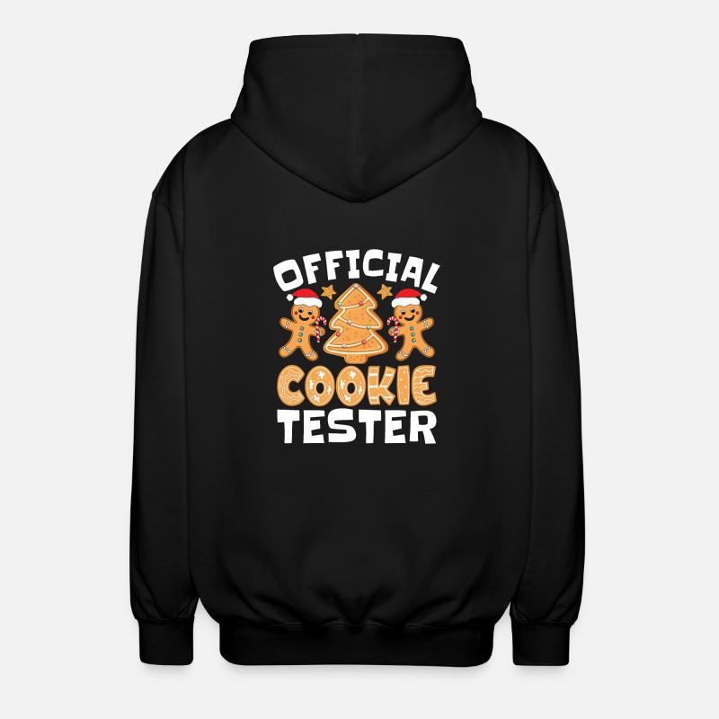 Official Cookie Tester Christmas Sweets - Unisex Hooded Jacket - black
