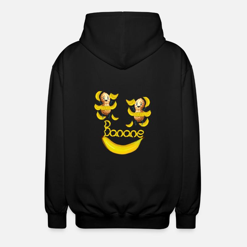 Cacahuètes Cacahuète Banane Bananes - Veste à capuche unisexe - noir
