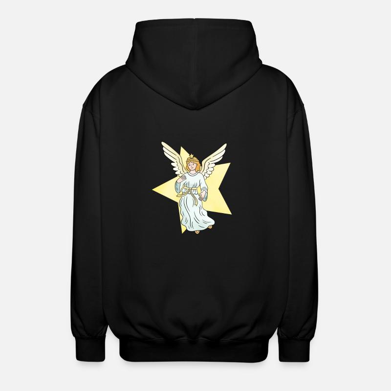 Julengler engler Xmas jul - Unisex-hettejakke - svart