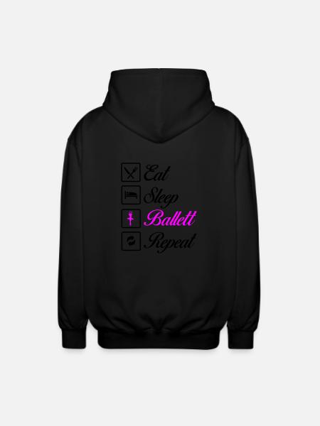 Ballet Repeat - Unisex Hooded Jacket - black