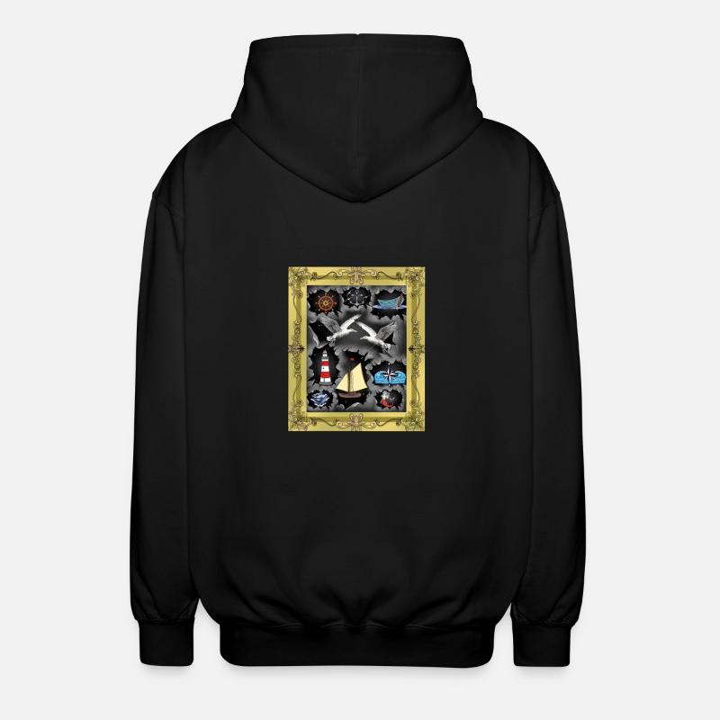 Marins marins des Maritimes - Veste à capuche unisexe - noir