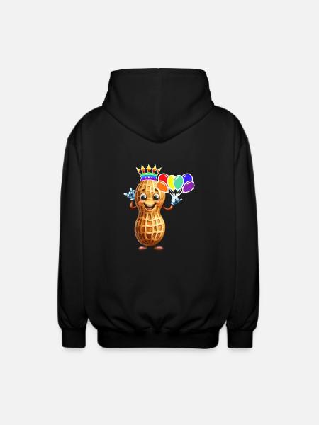 LGBT Peanut Birthday Peanuts Balloons - Unisex Hooded Jacket - black
