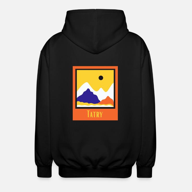 -Gebirge - Unisex Kapuzenjacke - Schwarz