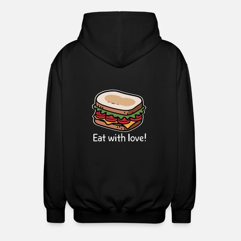 MANGER AVEC AMOUR - Veste à capuche unisexe - noir