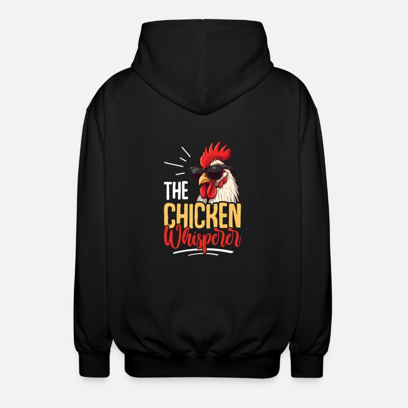 Der Hühnerflüsterer - Unisex Kapuzenjacke - Schwarz