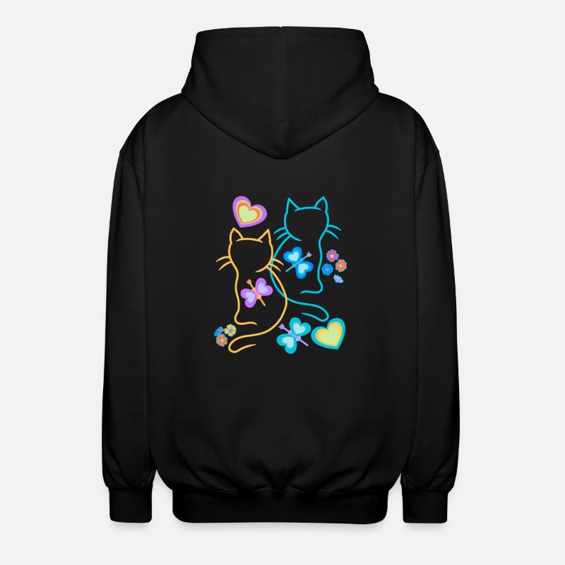 Chat Chats Chaton - Veste à capuche unisexe - noir