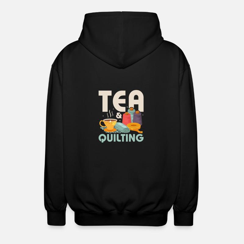 Tea & Quilting Sewing Quilter - Unisex Hooded Jacket - black
