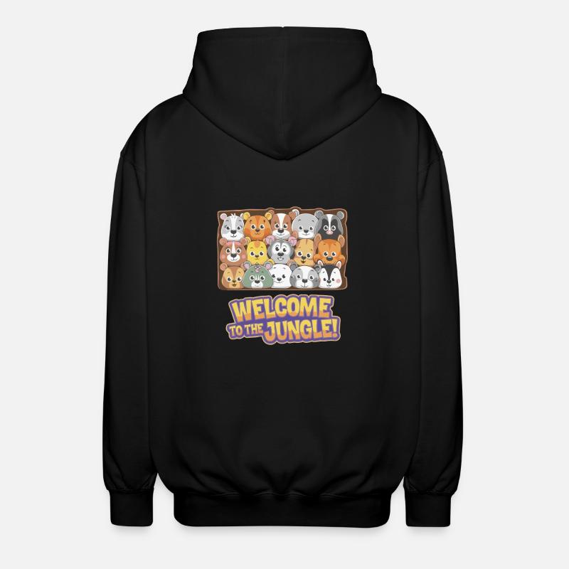 TÊTES D’ANIMAUX MONTÉES - Veste à capuche unisexe - noir