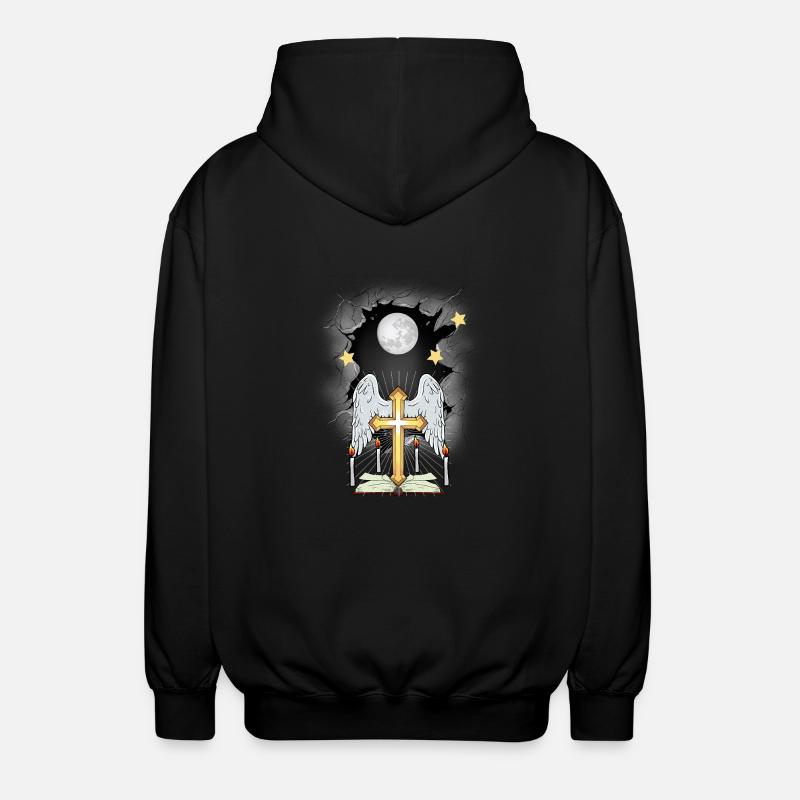 Croix d’église Croix Crucifix - Veste à capuche unisexe - noir