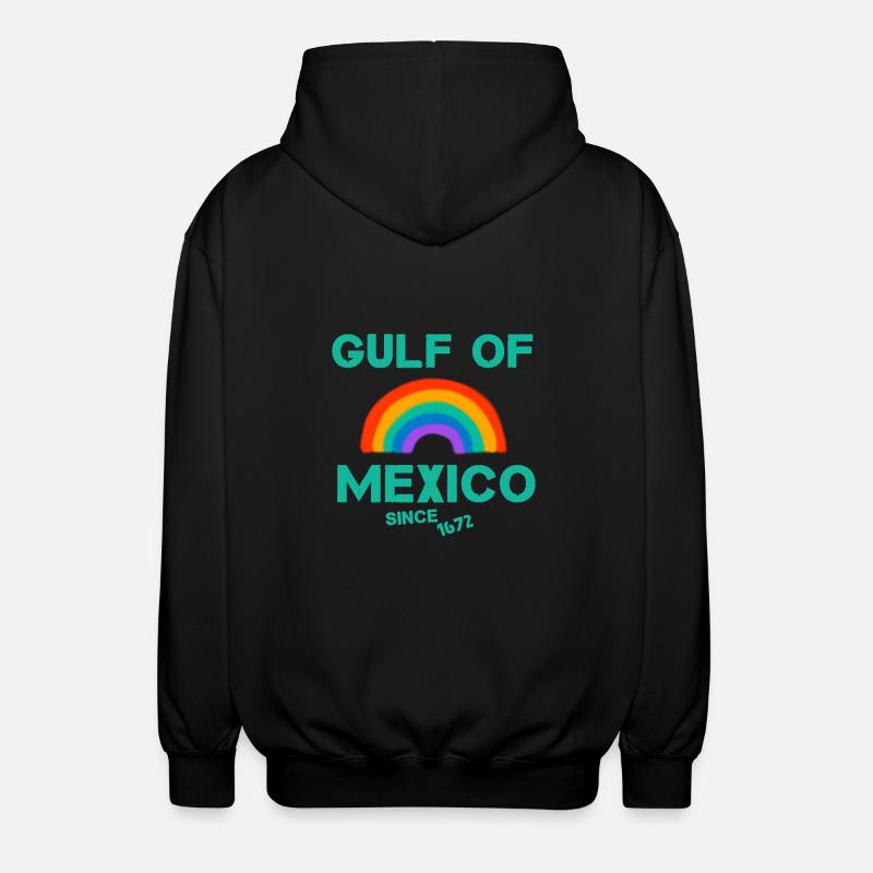Golf des Mexikos Regenbogen - Unisex Kapuzenjacke - Schwarz
