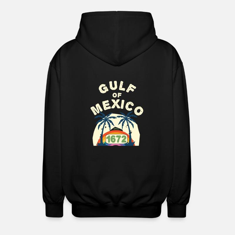 Golf des Mexikos Regenbogen - Unisex Kapuzenjacke - Schwarz