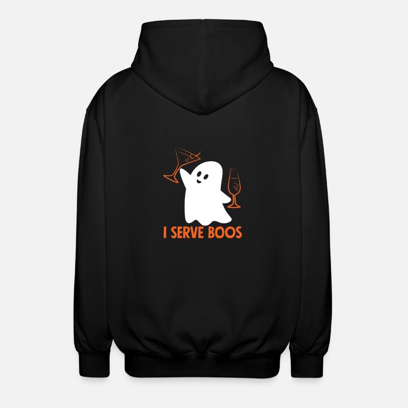 Ghost Bartender Serves Boos - Unisex Hooded Jacket - black