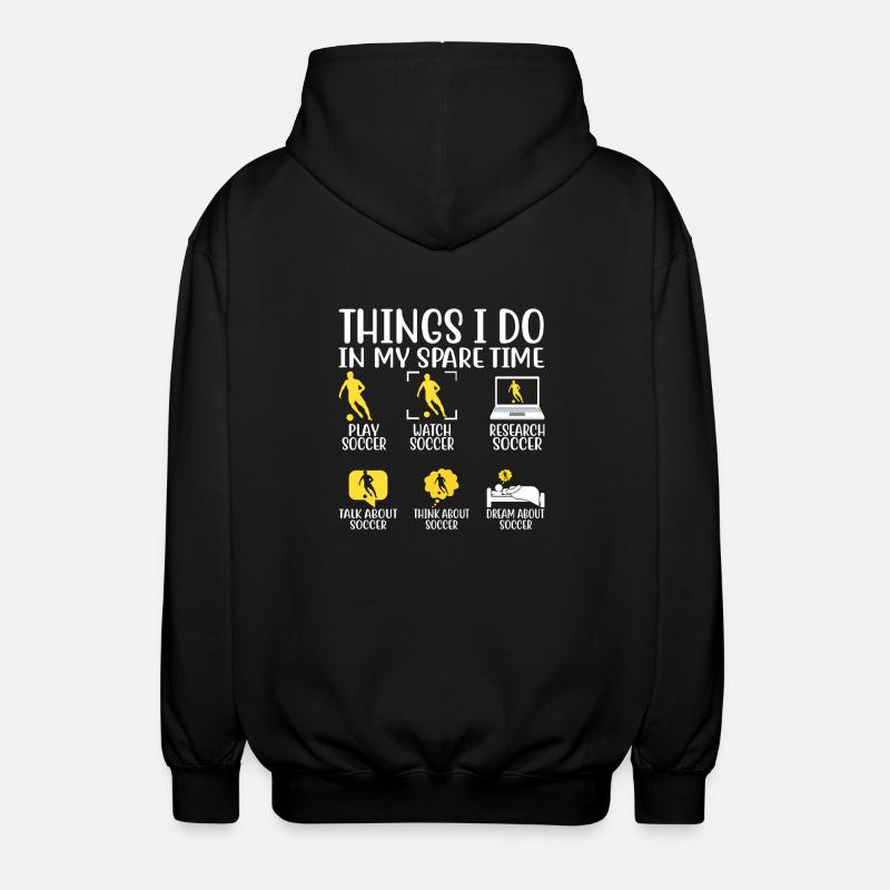 Soccer - Unisex Hooded Jacket - black