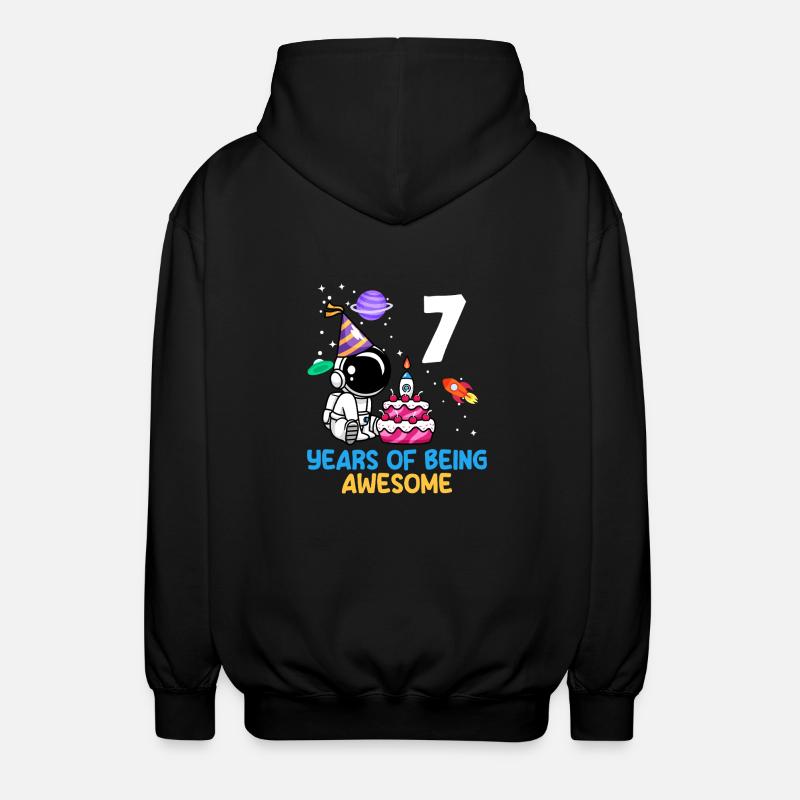 7 ans d’aventure spatiale - Veste à capuche unisexe - noir