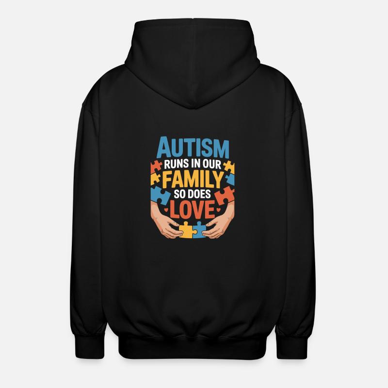 Frères et sœurs autistes - Veste à capuche unisexe - noir