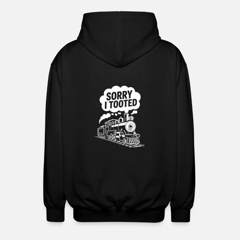 Funny Train Motif - Unisex Hooded Jacket - black