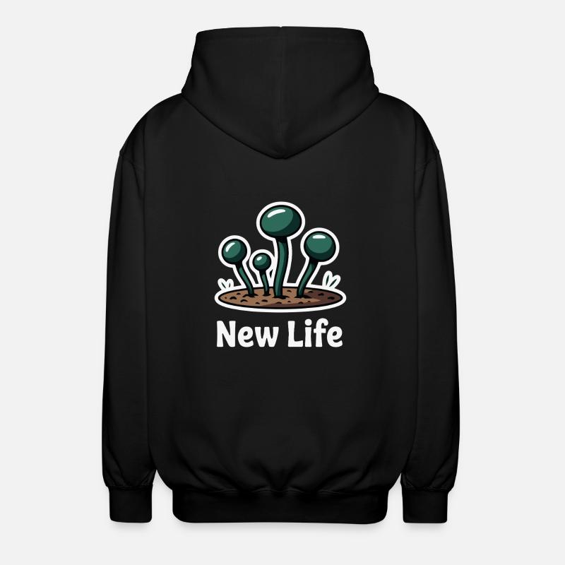 SPOREN, NEUES LEBEN - Unisex Kapuzenjacke - Schwarz