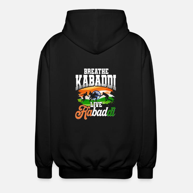 Kabaddi Inde Lutte - Veste à capuche unisexe - noir