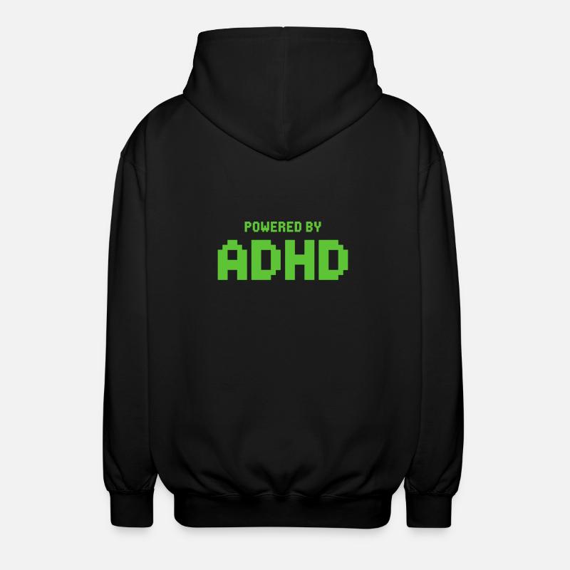 ADHD - Unisex Hooded Jacket - black