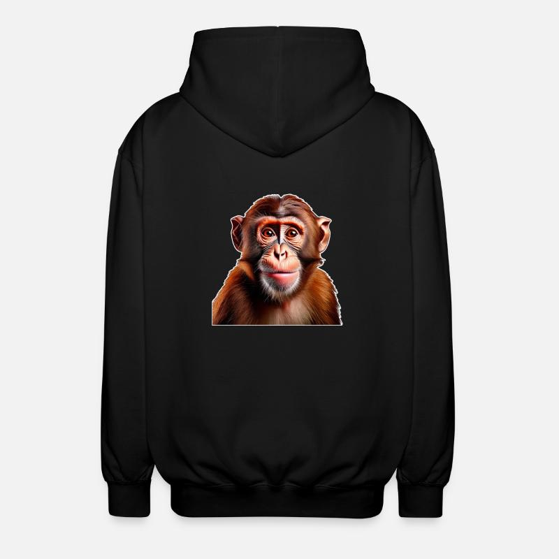 Monkey - Unisex Hooded Jacket - black