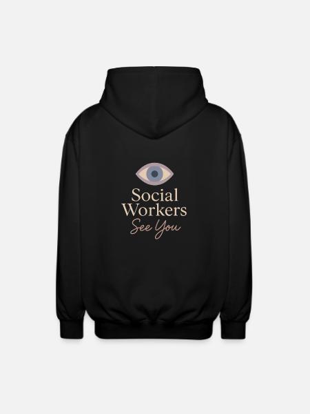 L’assistante sociale soutient le - Veste à capuche unisexe - noir