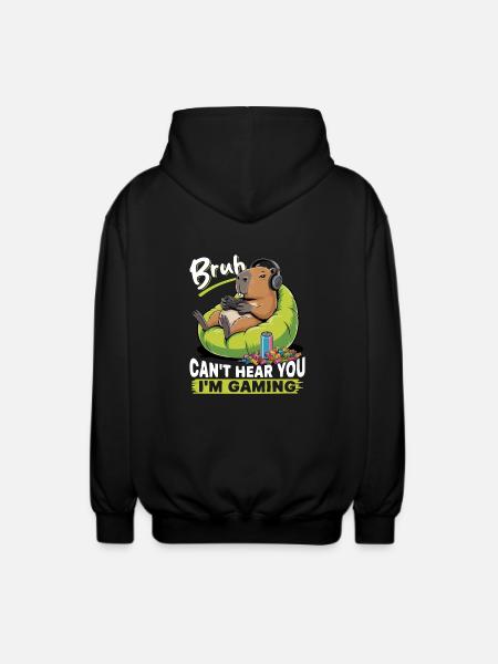 Capybara Gamer Gaming - Veste à capuche unisexe - noir
