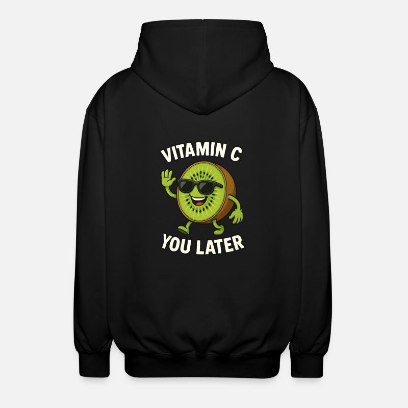 Vitamine C Fruit Kiwi - Veste à capuche unisexe - noir