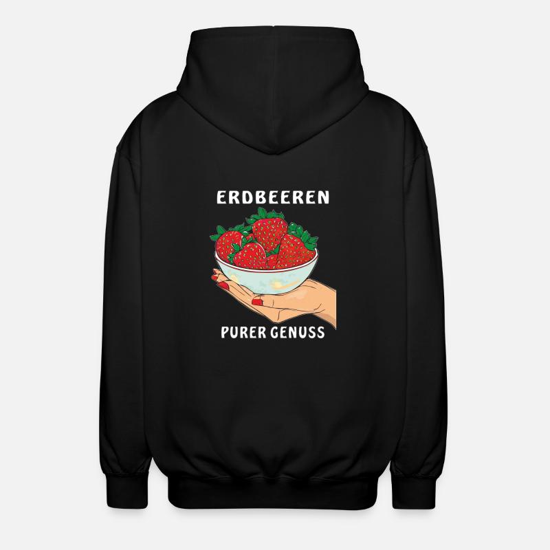 FRAISES MAIN PUR PLAISIR - Veste à capuche unisexe - noir