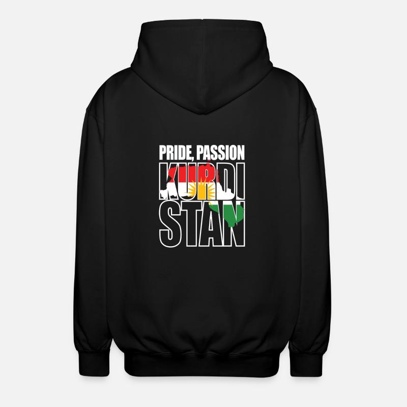 Pride Passion Kurdistan Kurde Kurden - Unisex Kapuzenjacke - Schwarz