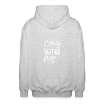 Funny Meteorology Wetterbegeisterte - Unisex Kapuzenjacke - Hellgrau meliert - Hinten - AI Model Male 185 light (185cm)