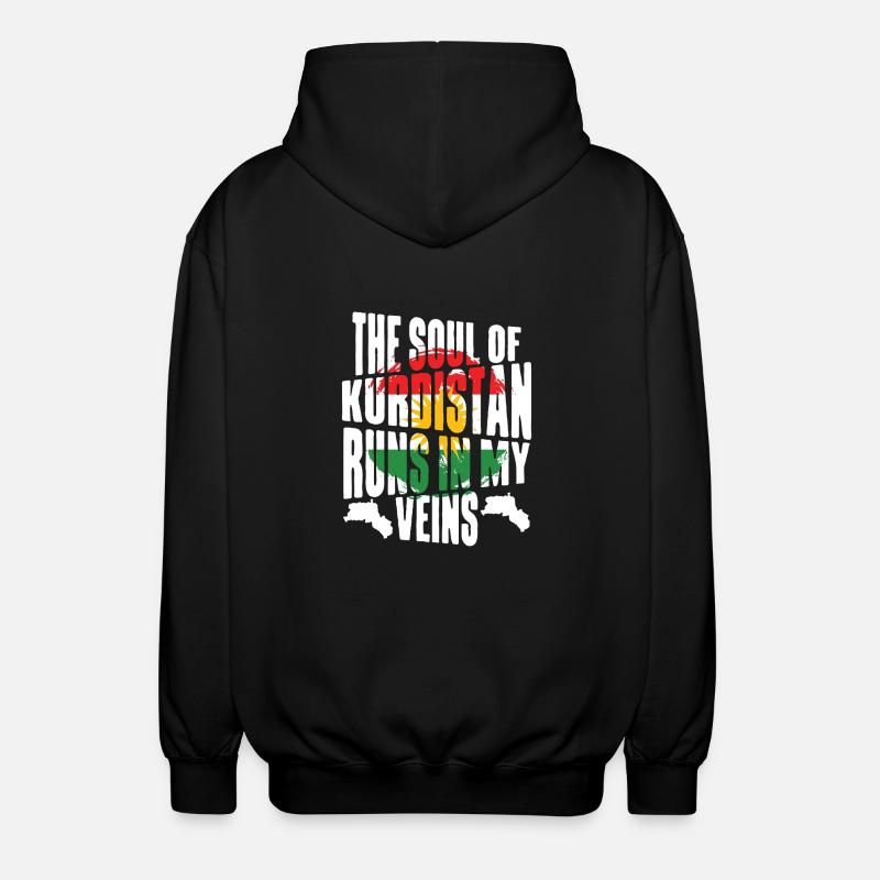 L’âme du Kurdistan Kurdes - Veste à capuche unisexe - noir