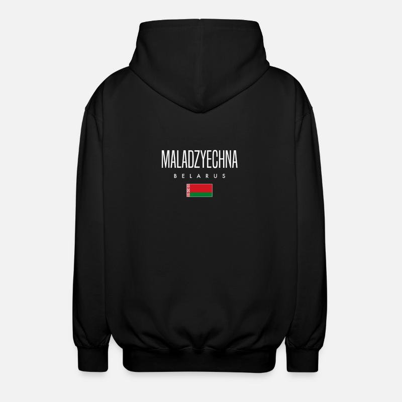 Maladzyechna, Belarus, Belarus - Unisex Hooded Jacket - black