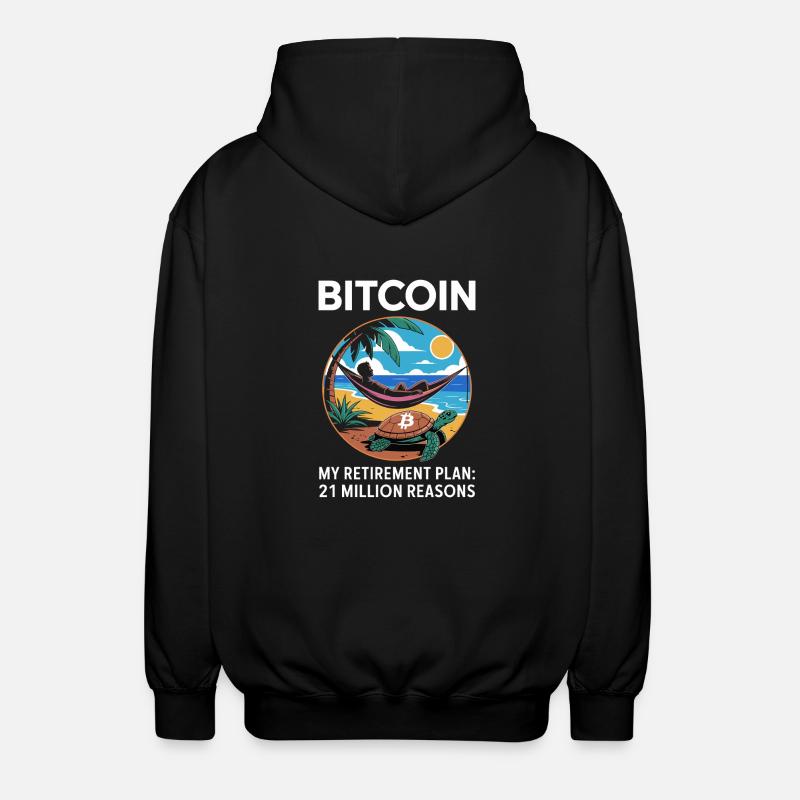 Bitcoin - Unisex Kapuzenjacke - Schwarz