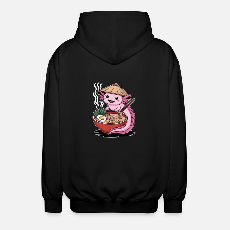 Ramen Axolotl à la japonaise - Veste à capuche unisexe - noir
