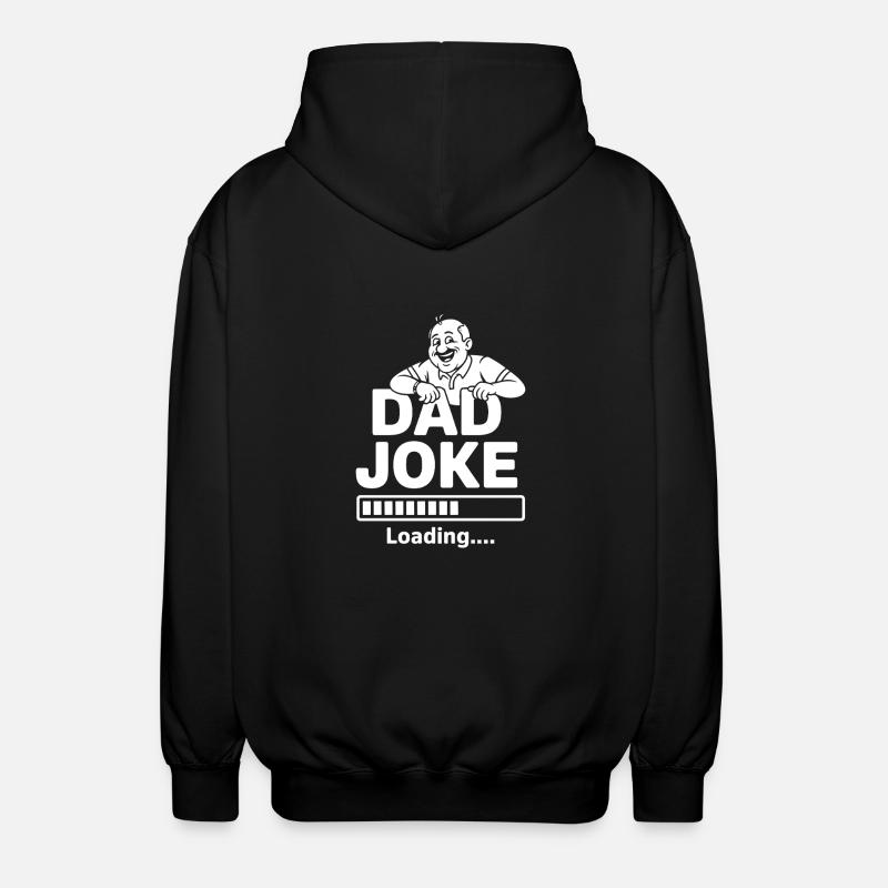 Dad Joke loading - Unisex Hooded Jacket - black