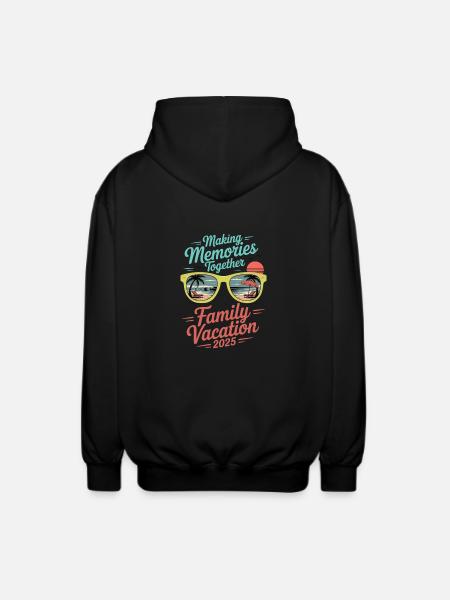 Family vacation 2025 - Unisex Hooded Jacket - black