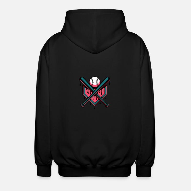 Baseball Eis Baseballschläger - Unisex Kapuzenjacke - Schwarz