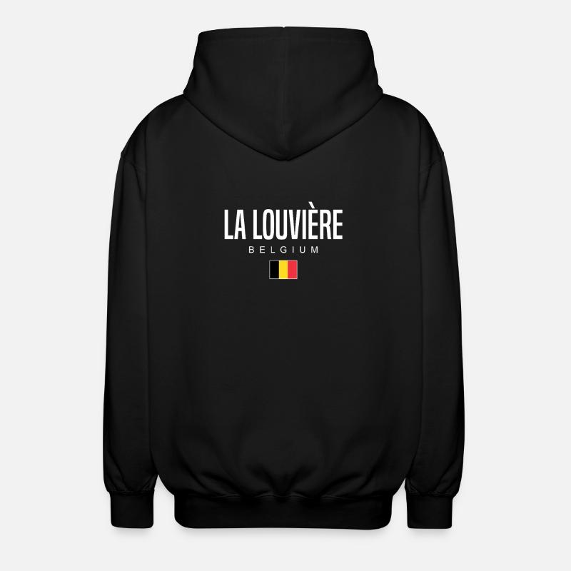 Lalouvière, Belgique - Veste à capuche unisexe - noir