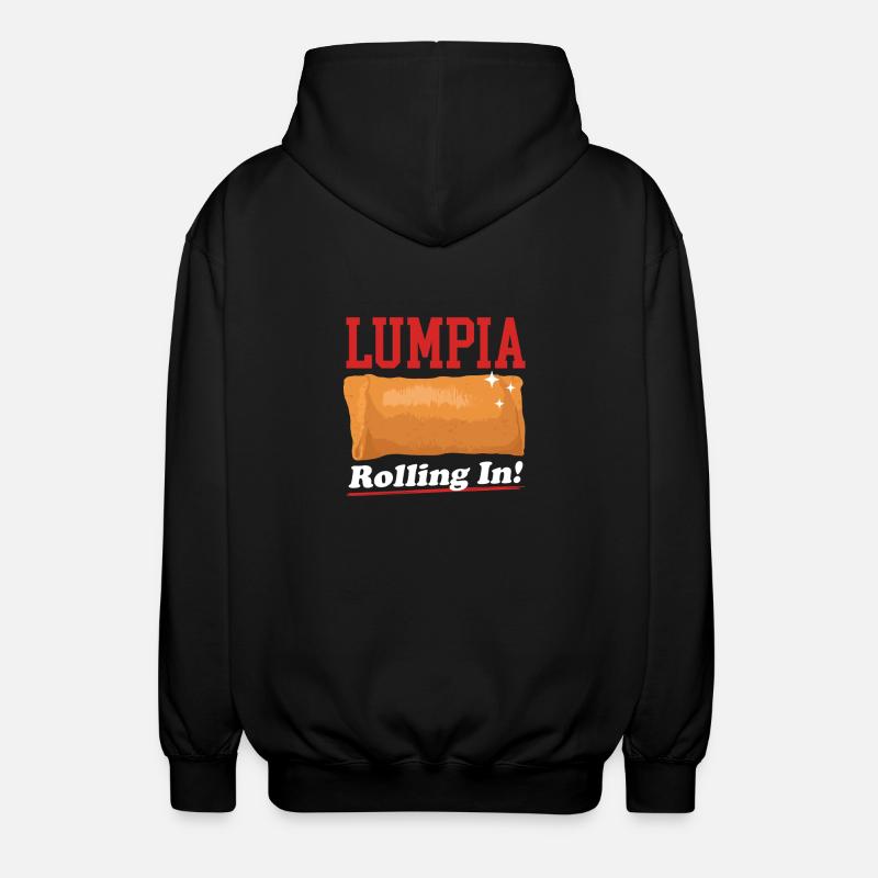 Lumpia Spring Roll Gift - Unisex Hooded Jacket - black