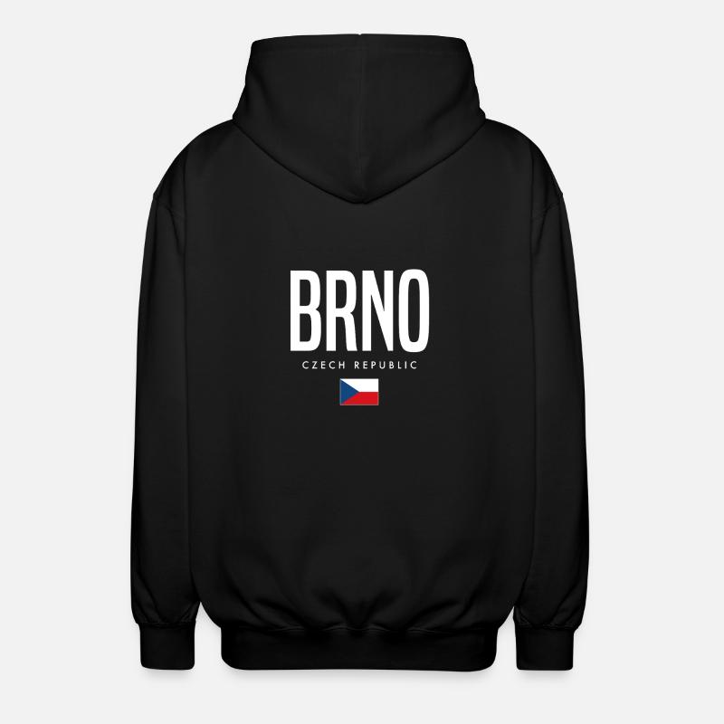 Brno, République tchèque - Veste à capuche unisexe - noir